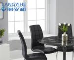 Oem 120cm Round Marble Dining Table Set For Breakfast