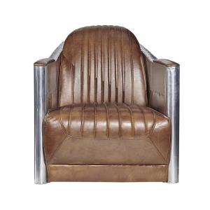 Wholesale All Leather Aviator Tub Chair Tomcat Aviator Armchair With Aluminium Frame from china suppliers