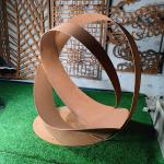 Thick 4mm Corten Steel Sculpture 47.2 Inch Garden Metal Sculpture