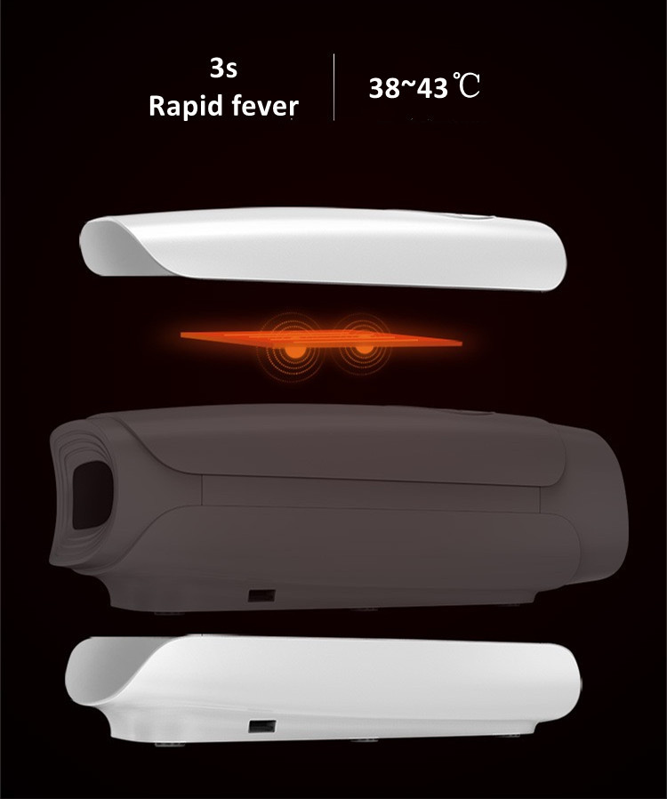 2200mah Vibration Finger Cordless Hand Massager Hot Compress LCD Touch Screen
