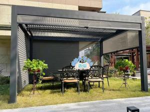 Wholesale Motorized Louvered Waterproof Garden Pergola Gazebo Electric wholesale Aluminium Outdoor from china suppliers