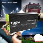 Full Power 2500W Dc Ac 12V 220V Car Power Inverter Mini Pure Sine Wave Inverter