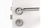 Rose Mortise Door Lock Satin Nickel / Chrome Lever Handle