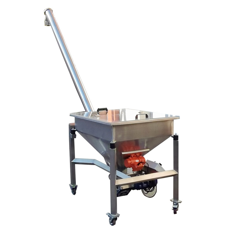 OEM Vibrating Sugar Screw Feeder Corn Powder Inclined Auger Screw Conveyor with Hopper