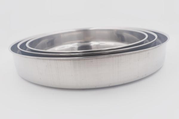 28+32+36cm TV shopping stainless steel durable baking dishes kitchen big round
