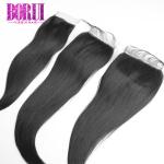 Natural Hairline Human Hair Lace Closure Preplucked Virgin Straight Style 5x5