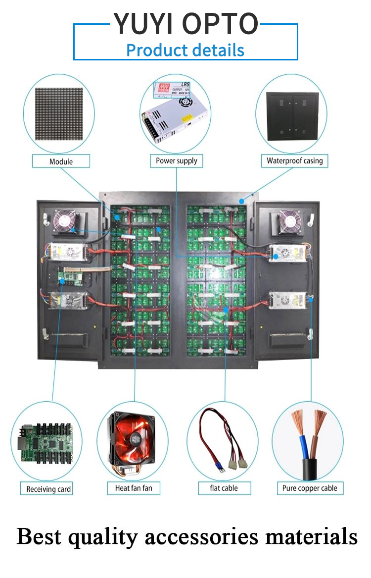 P6 P8 P10 Fixed Outdoor LED Display Video Wall For Advertising Sign Board