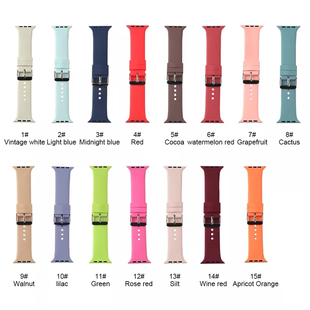 Silicone Designer Watch Band for Apple Watches Sport Bands for iWatch T600PRO W26 T500 Plus 44mm 42mm 40mm 38mm