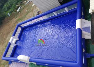Wholesale Movable Blue Inflatable Soccer Ball Football Field 16 m *8 m Anti - Ruptured from china suppliers