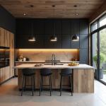 Modern Style Lacquer Modular Kitchen Cabinet Island Melamine Board Carcase