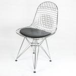 Indoor Outdoor Furniture Metal Frame Dining Chair PU Leather Gold Wire Chairs