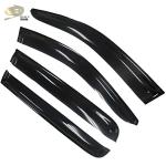 Black Car Window Deflectors , 3m Tape Smoke Rain Guard For Mazda Bt-50
