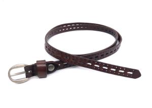 Wholesale 1.5cm Width Brown Leather Belt For Girls With Pin Buckle Breathable from china suppliers