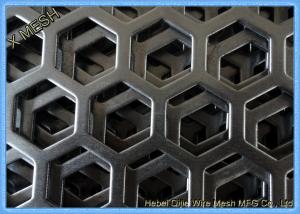 China Hexagonal Perforated Metal Mesh , Lightweight Aluminum Perforated Metal Sheet on sale