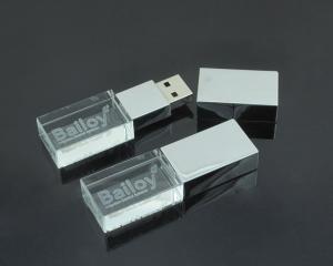 Wholesale Custom Logo USB 3.0 or 2.0 Crystal Usb flash drive With LED Light from china suppliers