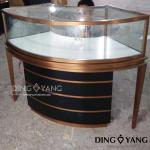 Brushed Rose Gold Stainless Steel Jewellery Shop Display Counters