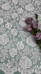 100% Poly Off White Cashew High Quality Chemical Embroidered Lace Fabric For