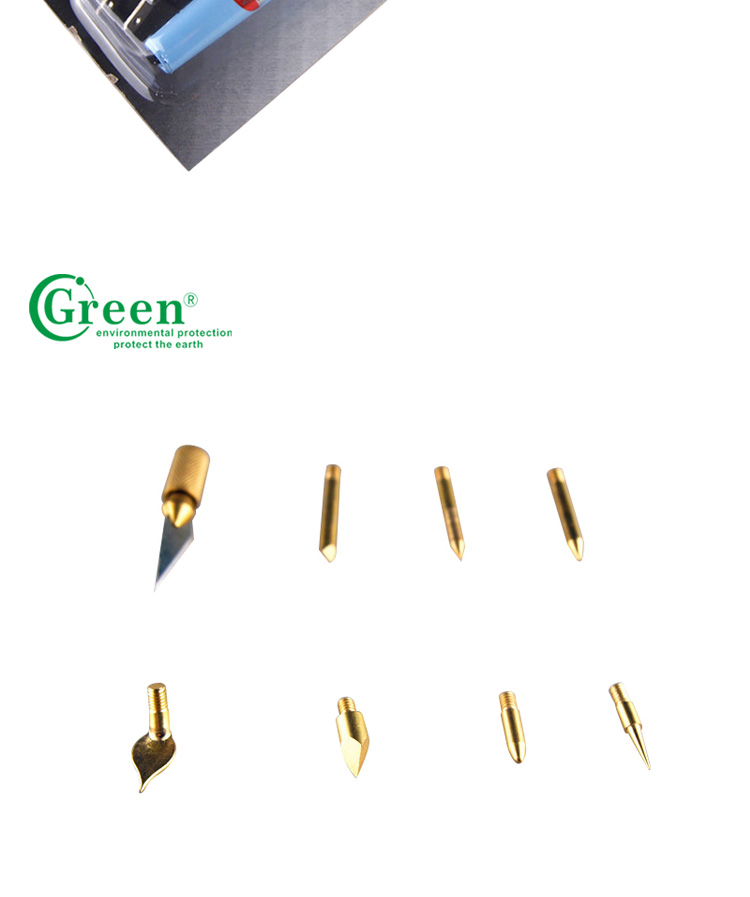 400℃ Pyrography Electric Pen Wood Burning Kit Temperature Adjustable Green PS0800