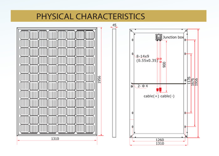White Backsheet MC4 Compatible Monocrystalline Solar PV Panel
