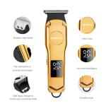 LCD Display Cordless Grooming Clippers , Antirust Zero Gap Hair Clippers