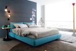 Hot Sale Fashion Exotic Blue Fabric Sleeping Bed