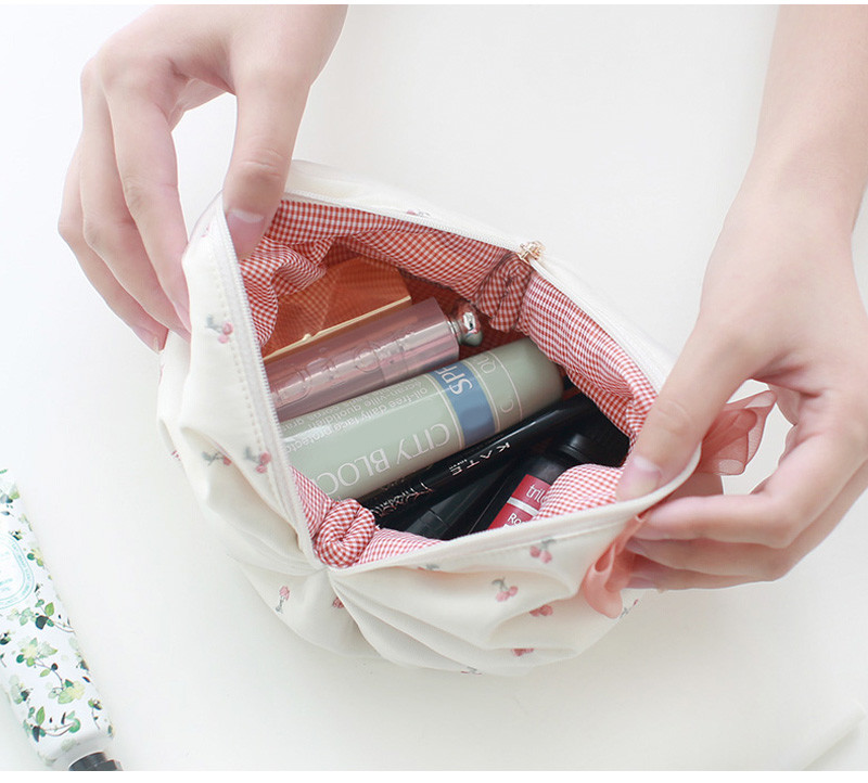 New Arrival Mini Customizable Embroidery Zipper Cosmetic Bag With Bow