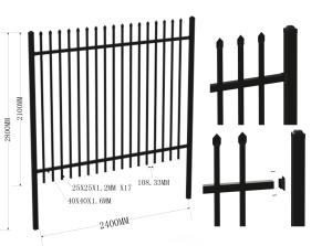 Wholesale 2000mm*2400mm Ornamental Tubular e Diplomat fence for Australia Market from china suppliers