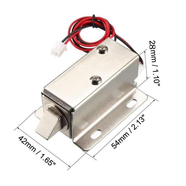 DC Power Solenoid electric lock designed for cabinet and drawer doors featuring quiet smooth operation and system control for locking