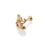 Wholesale body piercing jewelry frog shape labret ring lip stud