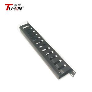 Wholesale Universal 19 Inch Rack Accessories 1U &amp; 12 Port Rack Mount Metal Network Cable Management from china suppliers
