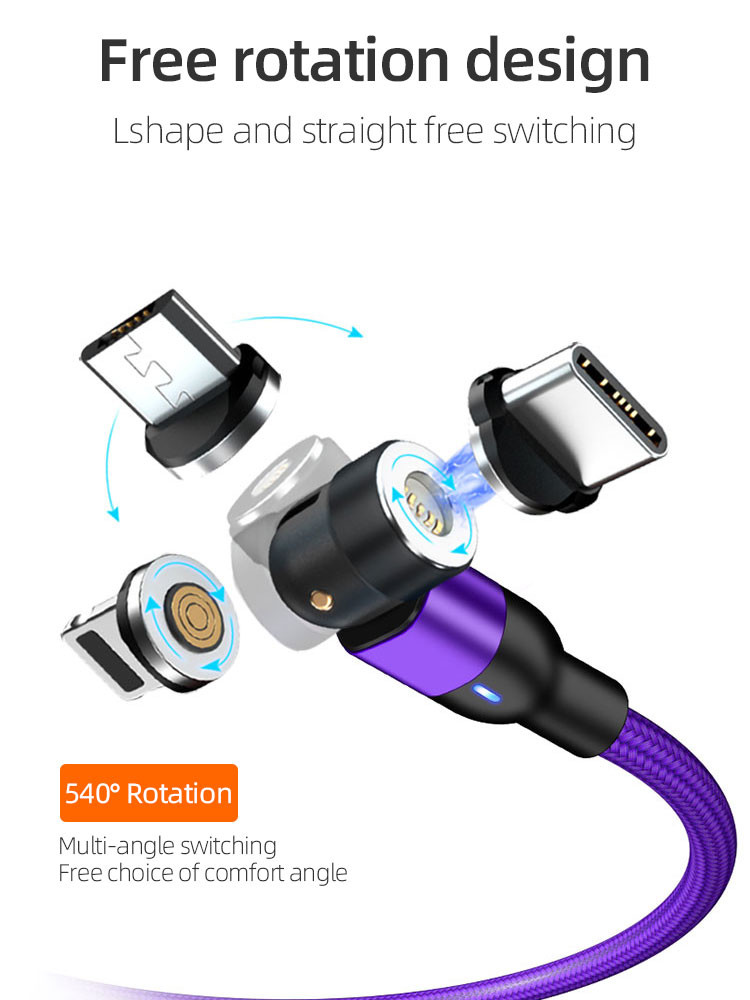 2M Fast Charging Magnetic USB C Cable