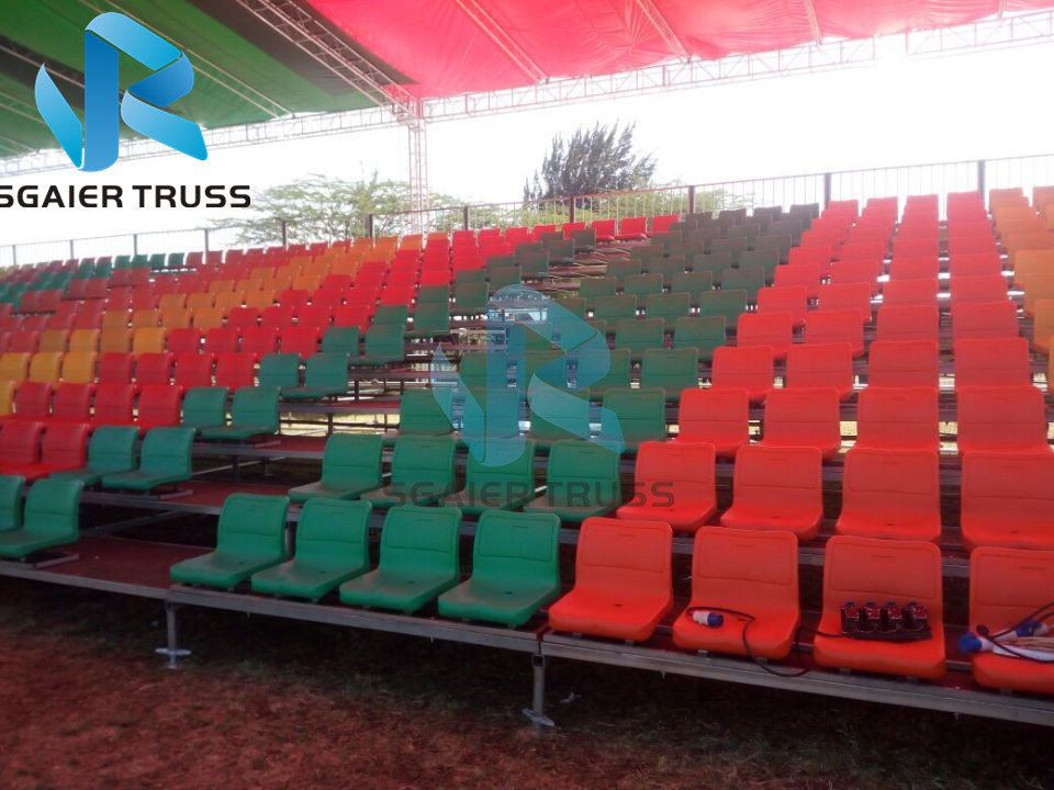 Layer Steel Bleachers Mobile Grandstand Folding Bleachers with stadium seats
