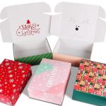 Folding Folded Shipping Custom Printed Christmas Gift Kraft Paper Corrugated