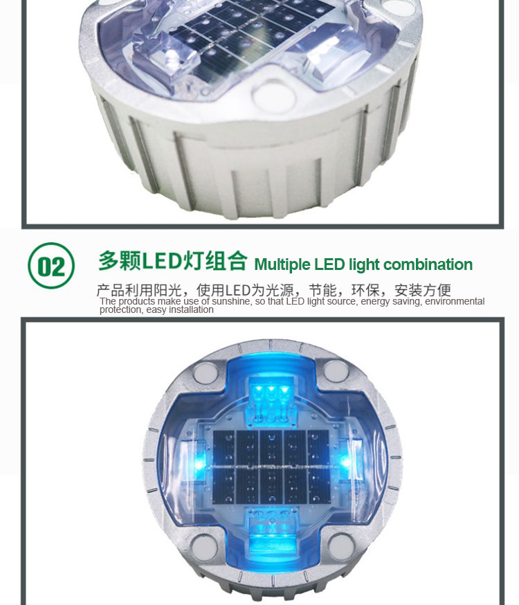 Led Cast Aluminum Cat Eye Solar Reflective Road Stud for Road Traffic Safety Warning