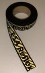 Gold Letter Reflective Webbing for Footwear Pet Collars