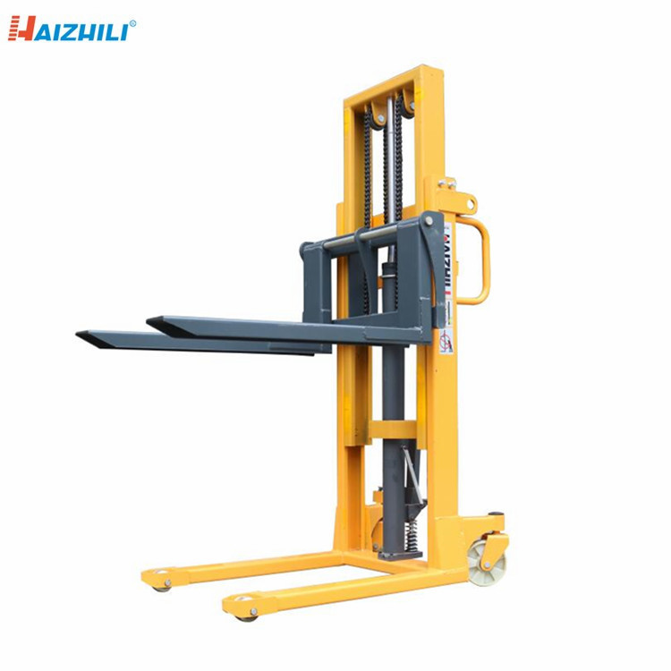 Double Mast Manual Forklift Stacker 1000kg 2500mm 33 Mm / Time Lifting Speed