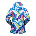 100% nylon2018 new Fashion Printing Bright Color Ladies Jacket Winter Ski