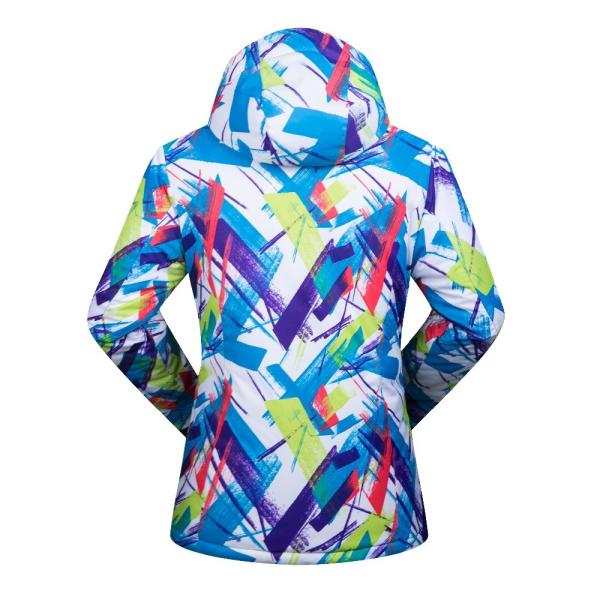 100% nylon2018 new Fashion Printing Bright Color Ladies Jacket Winter Ski