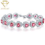 Heart Shape CCT 7.6 Inches Diamond Bracelets For Women