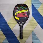 Carbon Fiber Padel Brasil Beach Tennis Rackets Paddle Soft EVA Face Raqueta With