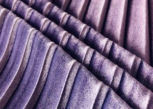 Wholesale 290GSM Purple Velvet Material 93% Polyester Warp Knitted Pleat For Lady'S Skirt Violet from china suppliers