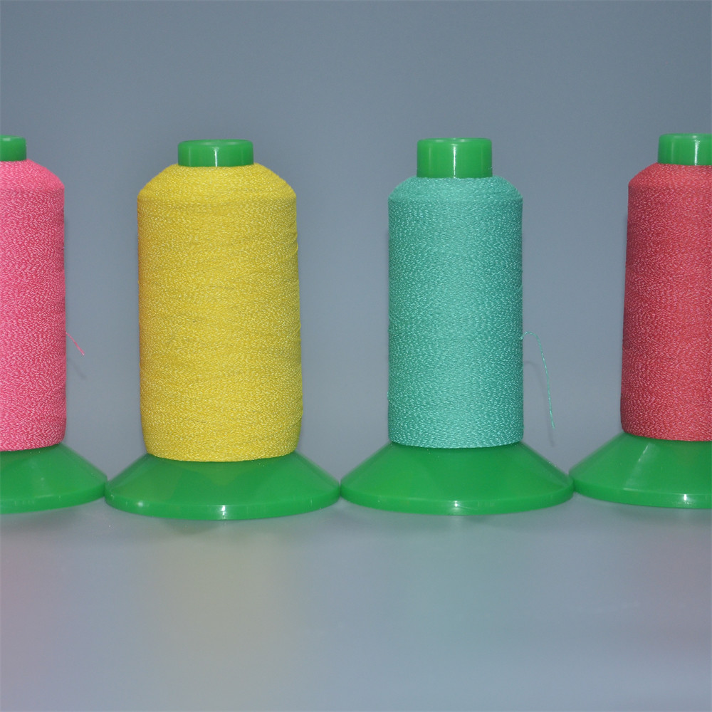 Yellow Reflective Yarn UV Resistant With Glass Bead Coating