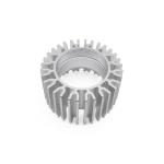 Round Aluminum Profile Heat Sink With Anodizing Clear Surface Treatment