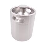 Food Grade Stainless Mini Keg , 64oz Mini Draft Beer Dispenser