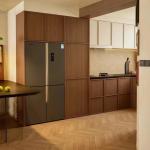 Antique Style Wood Grain Complete Solid Wood Kitchen Cabinet Sets Kitchen