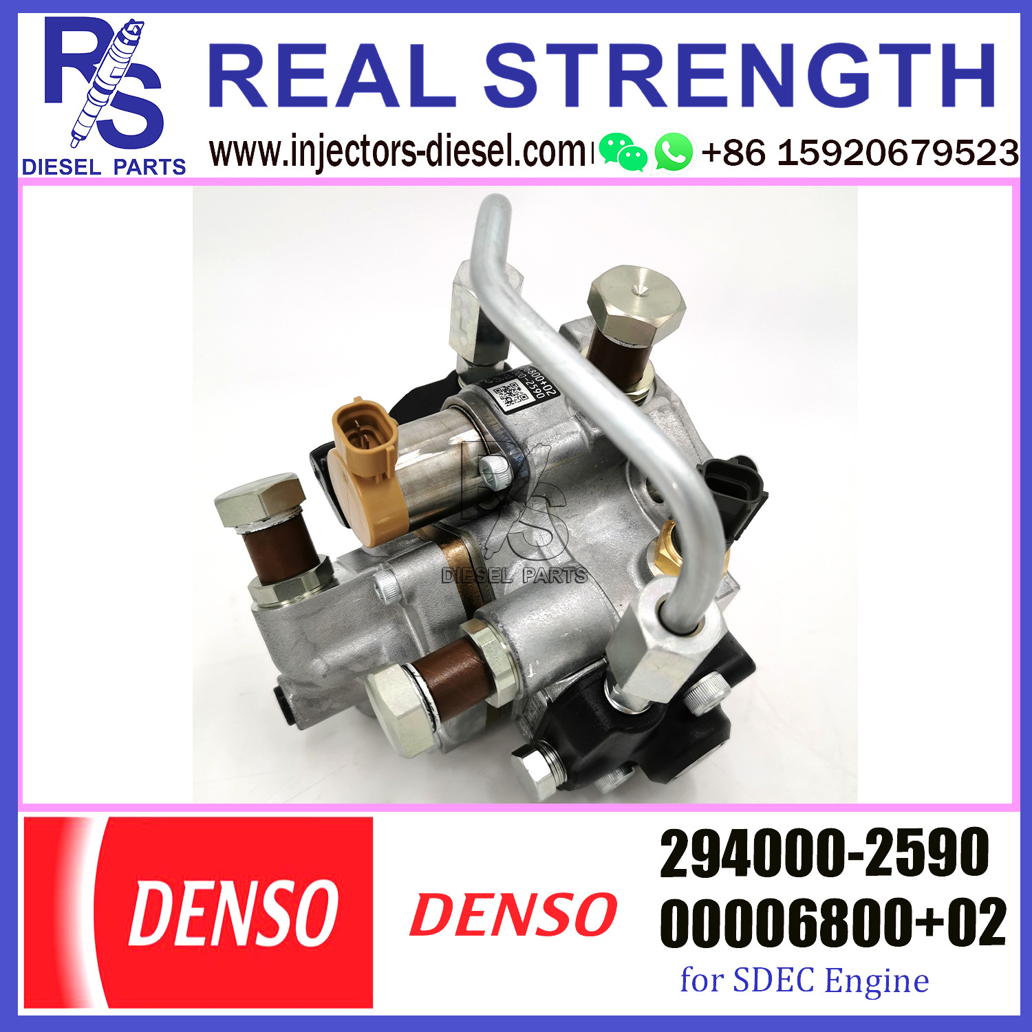 HP3 Denso Diesel Fuel Pump 294000-2590, 294000-2591 For SDEC BUS D912 S0000680002 00006800+02