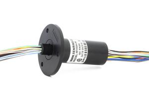 Wholesale Military Grade IP51 Capsule Miniature Through Bore Slip Ring 24 Circuits 1.5A With Flange from china suppliers