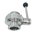 ISO9001 Max 145psi SS304 Hygienic Butterfly Valve