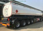 53m3 Steel Fuel Tanker Semi Trailer 4 Axles For Diesel ,Oil , Gasoline, Kerosene
