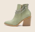 YTH021 Shoes Metal Chain Children'S Boots Autumn 2021 New Fashion Stiletto High